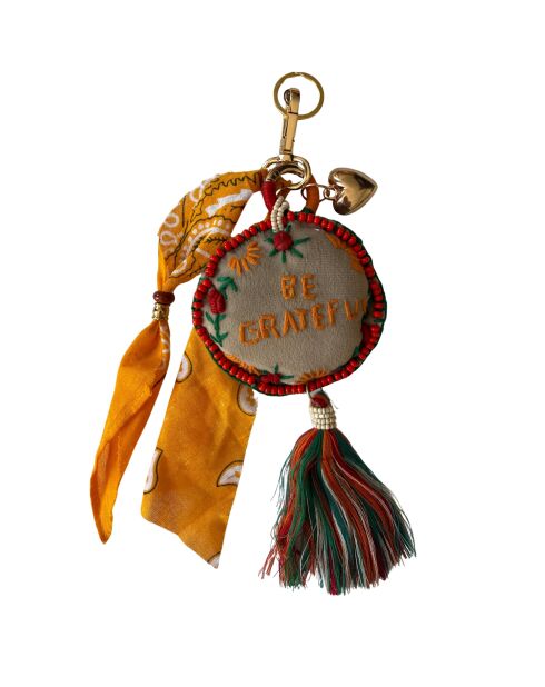 Porte-clefs en coton Shakti x Badhnati mandarine - 25 cm