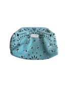 Pochette Clip Clap en coton petit format bleu ciel - 30x21x10 cm