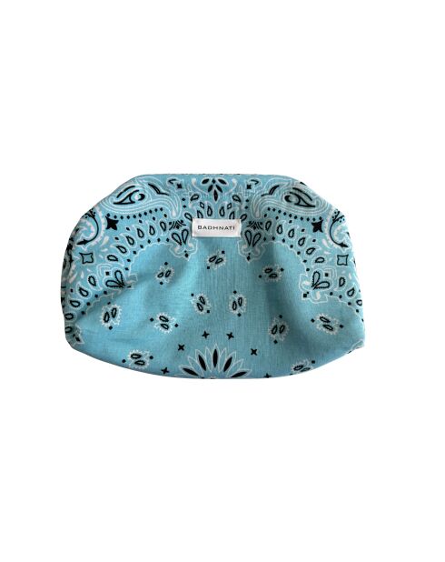 Pochette Clip Clap en coton petit format bleu ciel - 30x21x10 cm