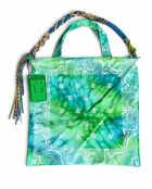 Sac en toile imprimée vert - 65x45 cm