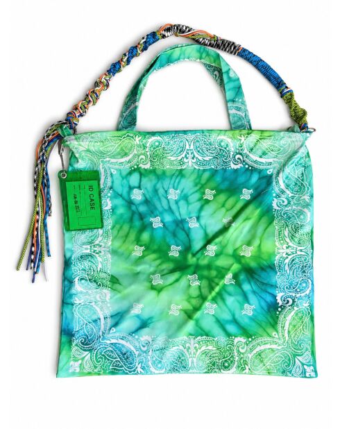 Sac en toile imprimée vert - 65x45 cm