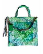 Sac en toile imprimée vert - 65x45 cm