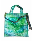 Sac en toile imprimée vert - 65x45 cm