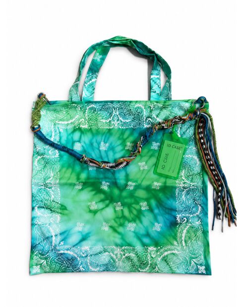 Sac en toile imprimée vert - 65x45 cm