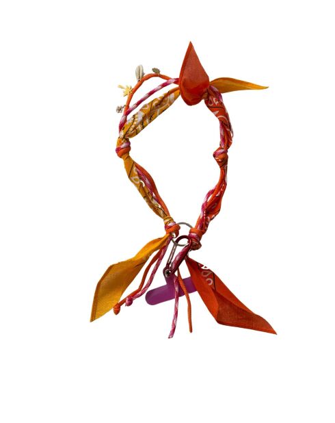 Pulsera de algodón naranja/mandarín