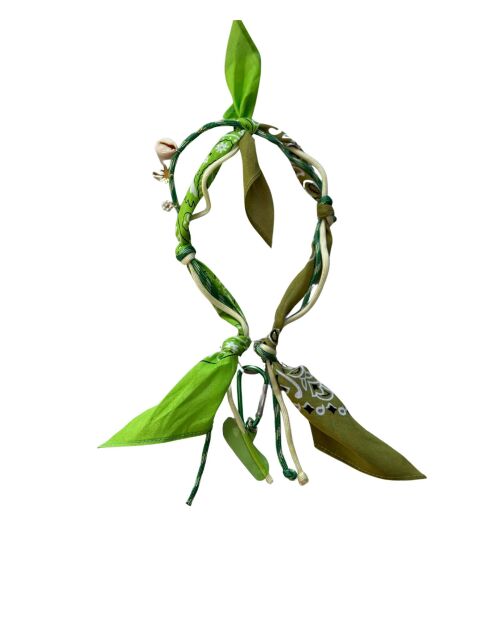groen/olijfkleurige katoenen polsband