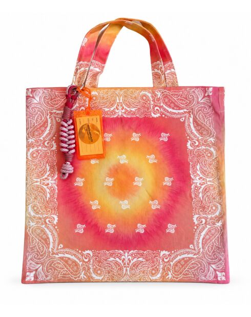Canvas tas met oranje print - 65x45 cm