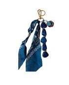 Shakti x Badhnati blauwe katoenen sleutelhanger - 25 cm