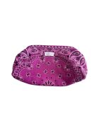 Pochette Clip Clap en coton grand format cyclamen - 40x21x10 cm