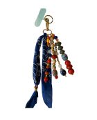 Shakti x Badhnati katoenen sleutelhanger ultramarijnblauw - 25 cm