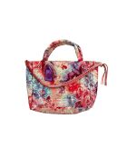 Bolso con parche rojo/morado