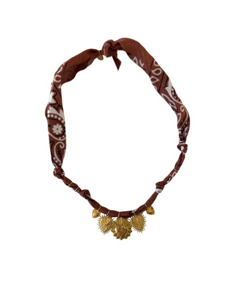 One Love Halskette aus Baumwolle mit mehreren Herzen, Rosa