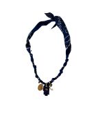 Collier en coton Antique main lapis bleu outremer
