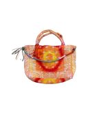 Roze/oranje/gele draagtas met patch