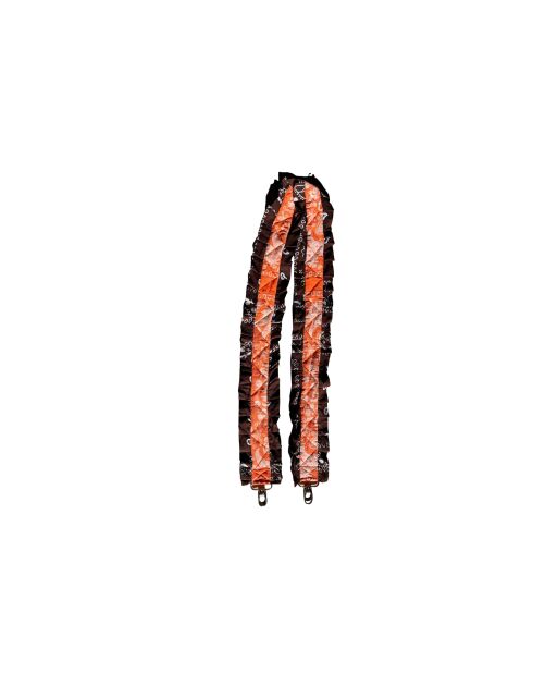 Anse de sac en coton chocolat/orange fluo