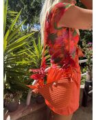 Oranje katoenen tas uit één stuk - 63 cm