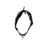 Collier en coton Antique tie and dye bleu marine