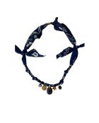 Collier en coton Antique pierre bleu outremer