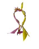 Dragonne en coton rose/jaune