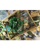Collier en coton Astro fiole vert foncé