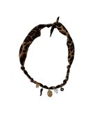 Collier en coton Sancti vierge léopard
