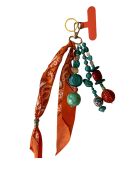 Porte-clefs en coton Shakti x Badhnati orange - 25 cm