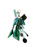Porte-clefs en coton Shakti x Badhnati vert/bleu - 25 cm