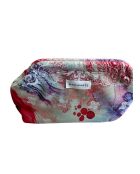 Pochette Clip-Clap in cotone misura piccola rosso/viola - 30x21x10 cm