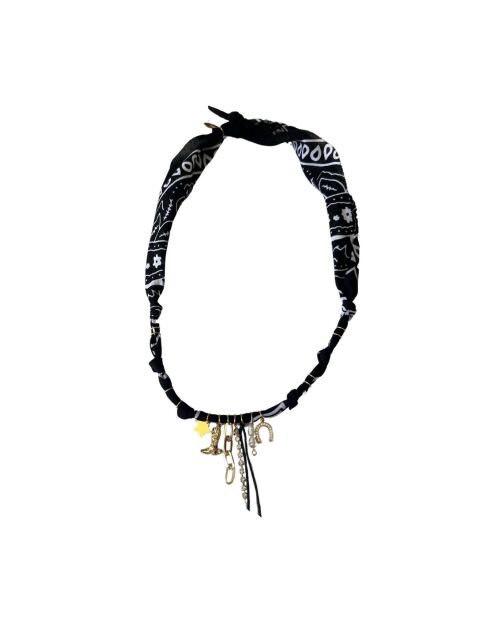 Schwarze Lasso Cowboy Lover Baumwollhalskette