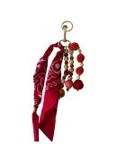 Porte-clefs en coton Shakti x Badhnati rouge - 25 cm