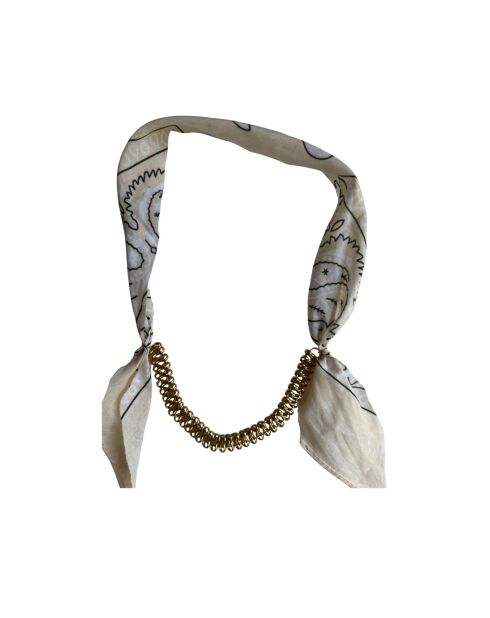Collier en coton Gold and Silver chaîne dorée nude
