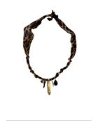 Collier en coton Sancti love léopard