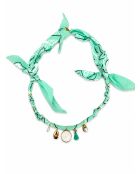 Collier en coton Aurora labradorite aqua