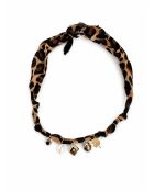 Collier en coton Christmas Dé léopard
