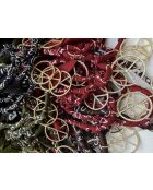 Collier en coton Christmas peace kaki