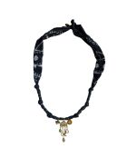 Collier en coton Gold and Silver nuage gris