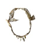 Dream Keeper Halskette aus Baumwolle mit Knoten in Nude
