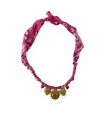 Collana One Love Multi Hearts in cotone marrone ghiacciato