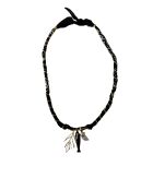 Collier en coton Sancti poisson noir