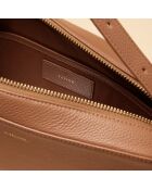 Borsa a tracolla Agathe cognac in pelle - 236 x 161 x 55 mm
