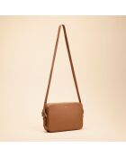 Borsa a tracolla Agathe cognac in pelle - 236 x 161 x 55 mm