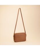 Borsa a tracolla Agathe cognac in pelle - 236 x 161 x 55 mm