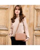 Borsa a tracolla Agathe cognac in pelle - 236 x 161 x 55 mm