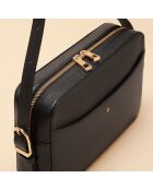 Borsa a tracolla Agathe nera in pelle - 236 x 161 x 55 mm