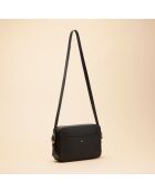 Borsa a tracolla Agathe nera in pelle - 236 x 161 x 55 mm