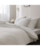 Parure de couette en coton + 2 taies d'oreiller Percale celadon