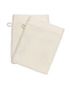 Set di 2 salviette Softy in cotone color avorio - 15 x 21 cm