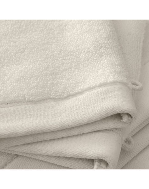 Set di 2 salviette Softy in cotone color avorio - 15 x 21 cm