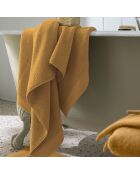 Drap de douche en coton Softy ocre - 70 x 140 cm