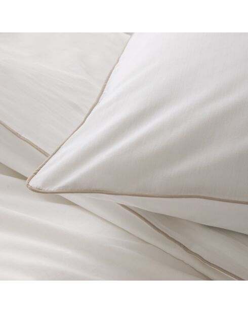 Parure de couette en coton Percale + 2 taies d'oreiller lin